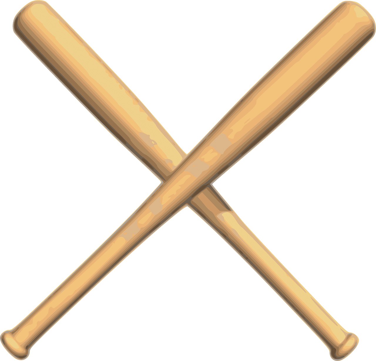 Baseball bat bats crossed vector graphic clipart