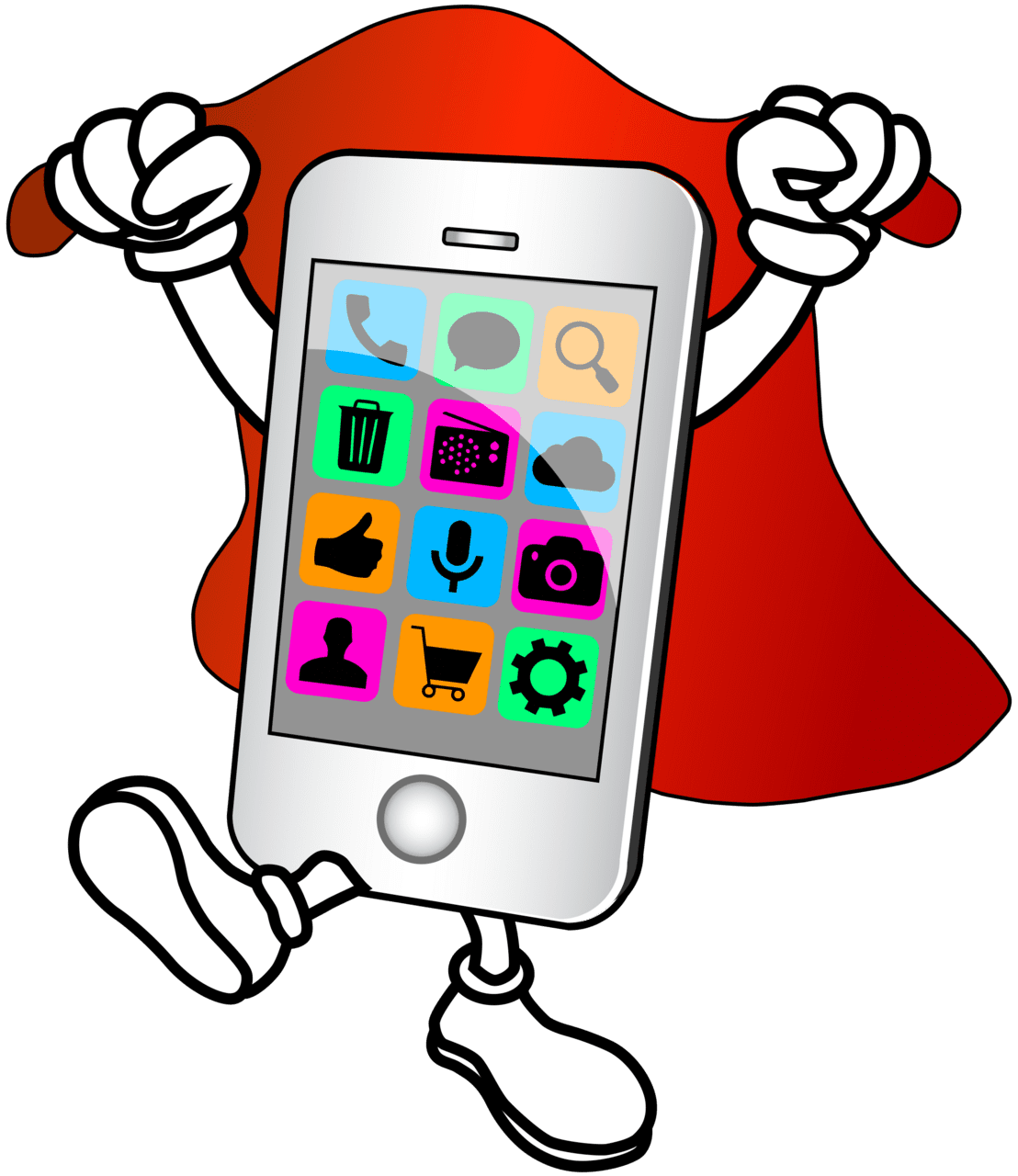 Cell phone pin page clipart photo