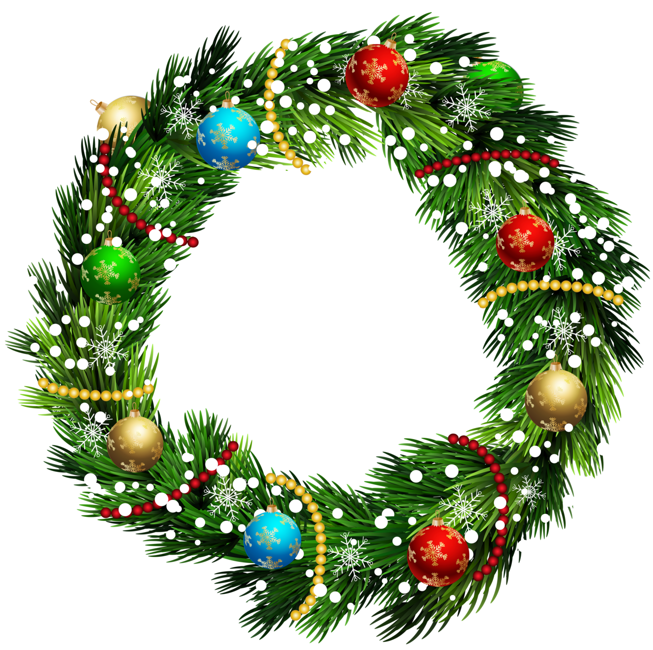 Christmas wreath clipart image