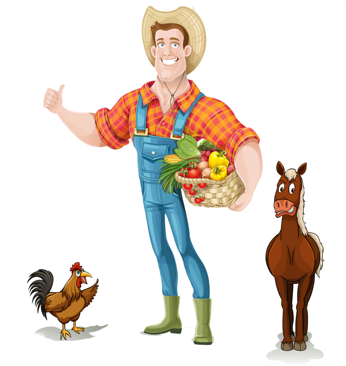 Agriculture farmer cartoon clipart free