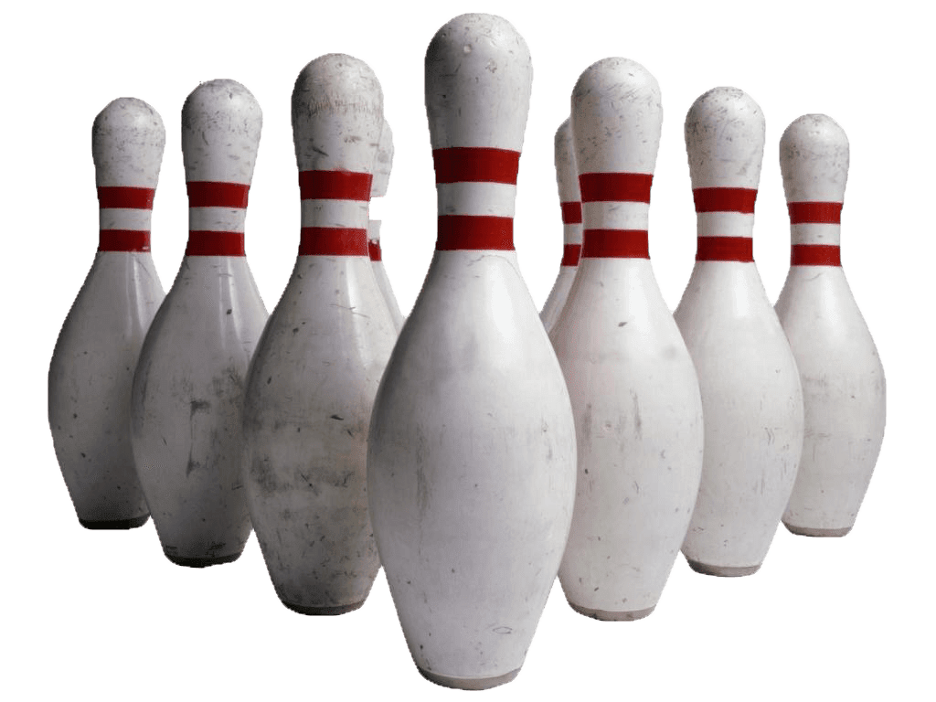 Bowling pins stic clipart logo