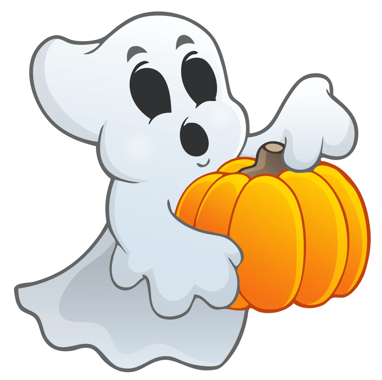 Cute halloween ghost with pumpkin picture yopriceville high quality images and transp ent pn clip ghosts pictures clipart