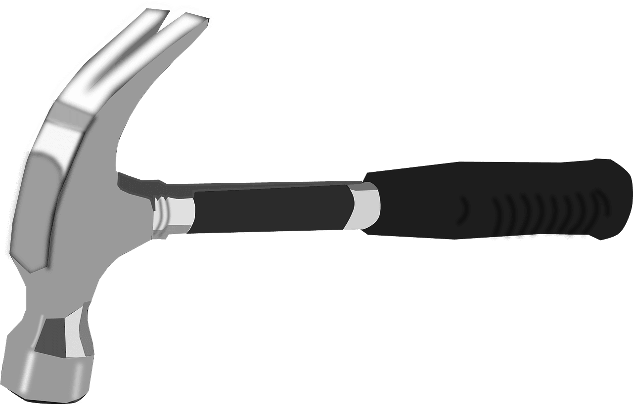 Hammer tool nail vector graphic clipart