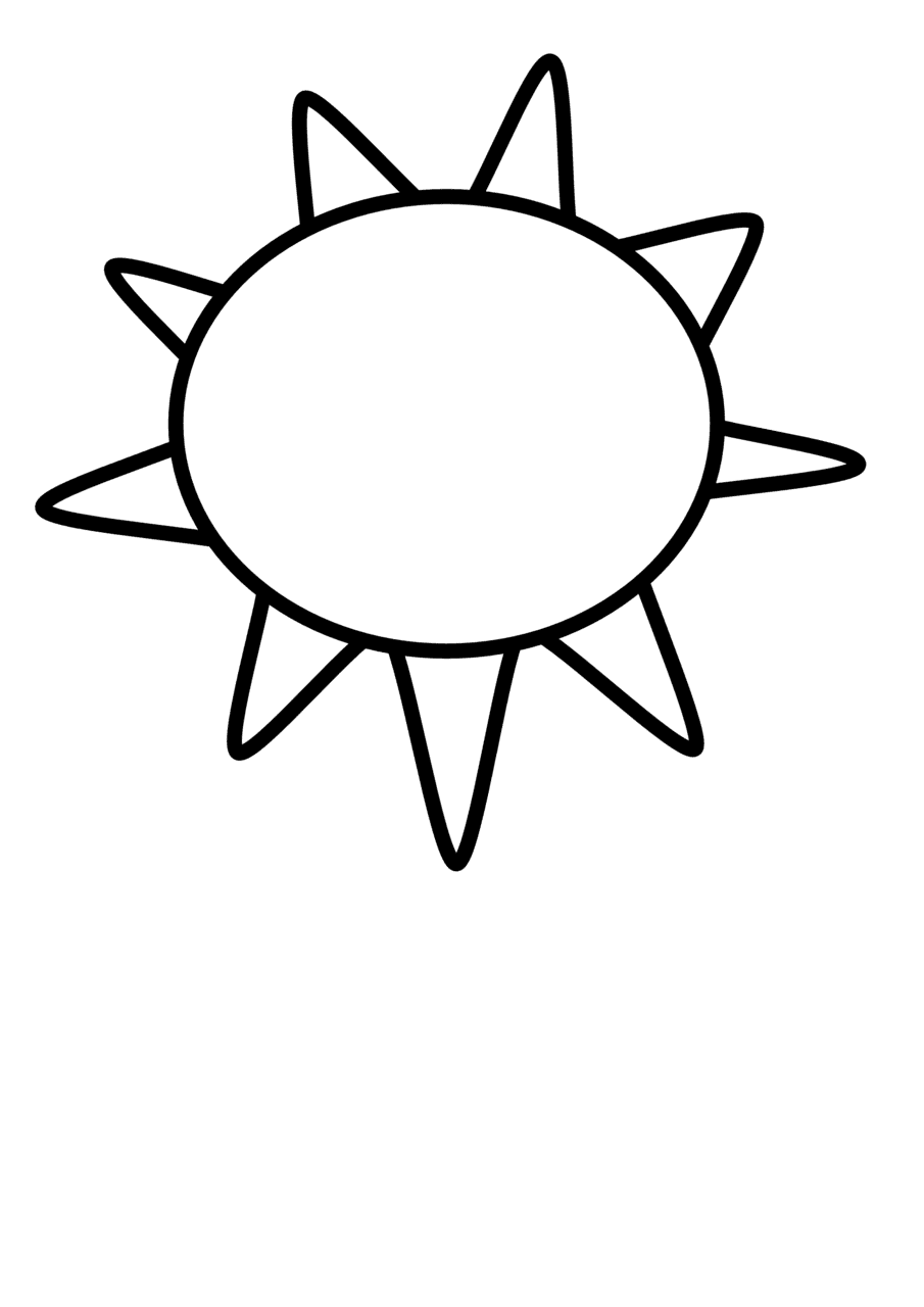 Circle sun clipart black and white images