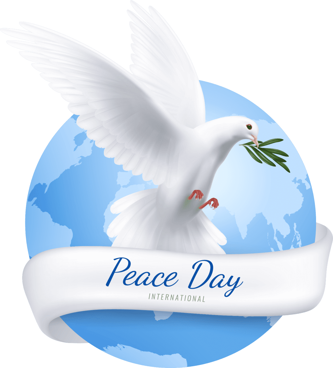 Dove ternational peace day clipart photo