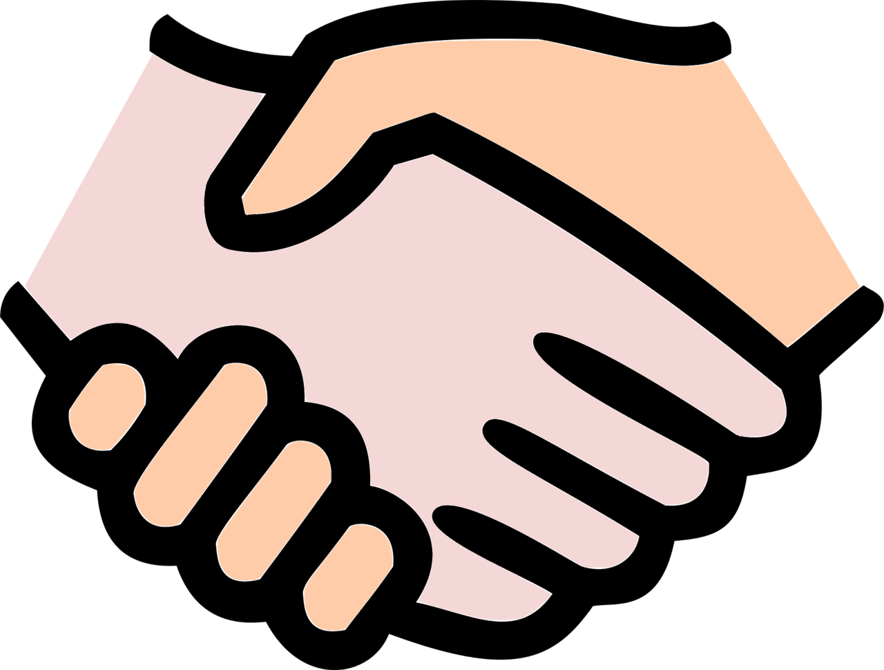 Handshake hand vector clipart images