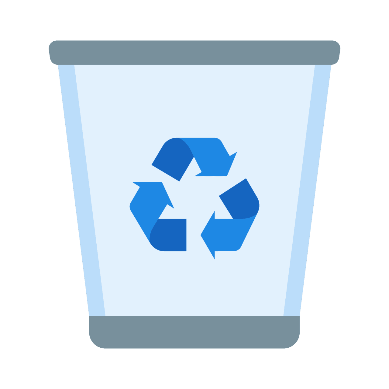 Trash can recycle color clipart free