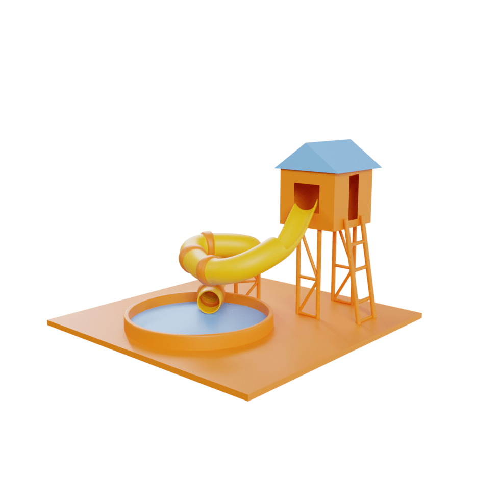 Kids playground render clipart vector