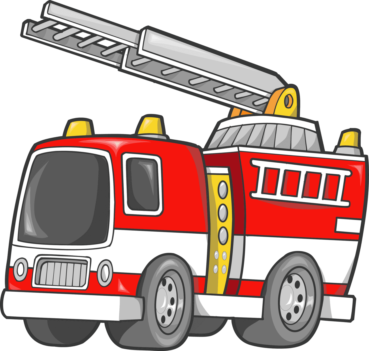 Car fire engine firefighter truck clipart vector cartoon ai