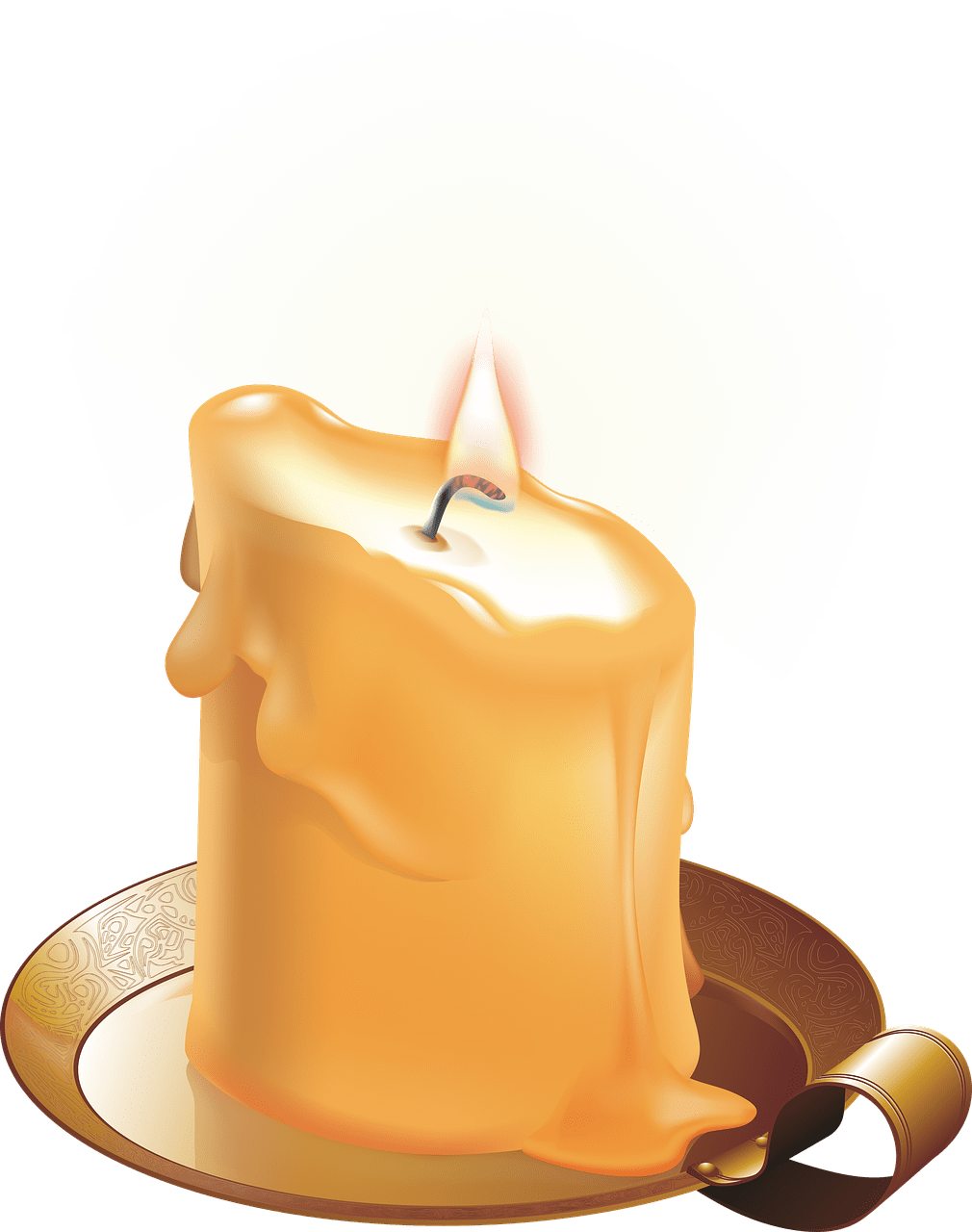 Candle light wax image clipart