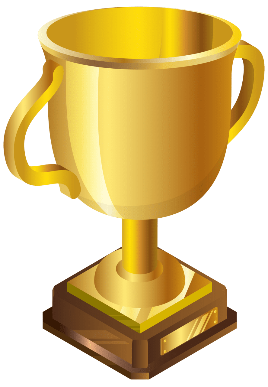 Trophy golden cup clipart vector