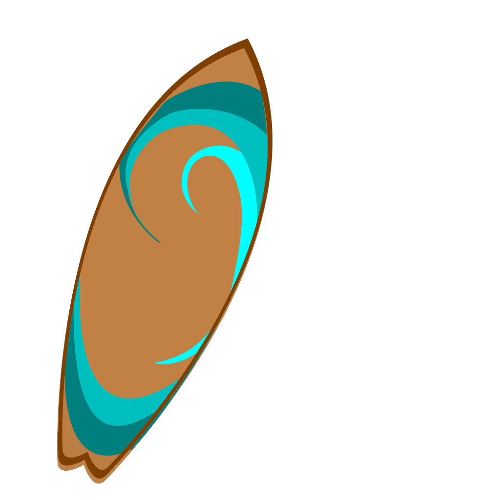 Surfboard clipart for arts background