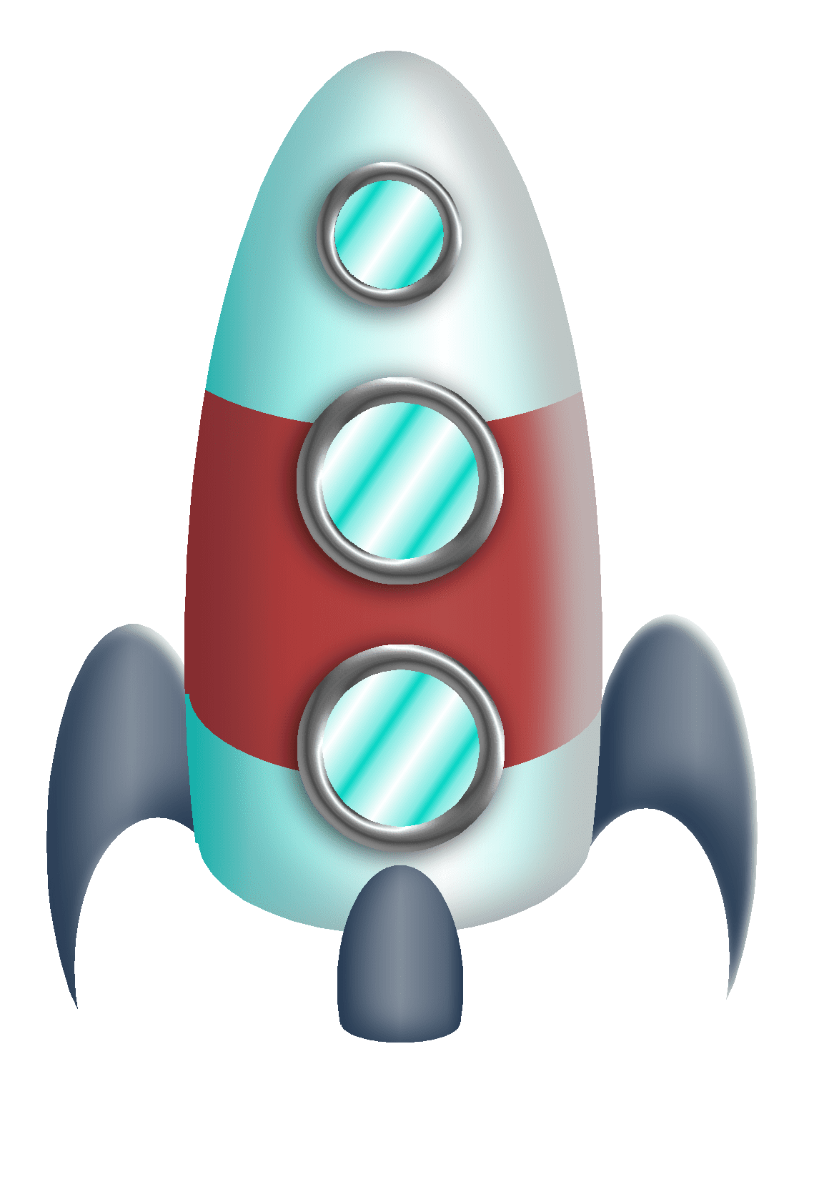 Rocket space ship decoration clipart logo