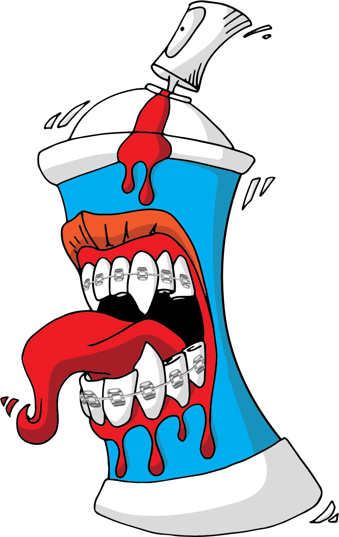 Teeth spray can illustrator clipart clip art