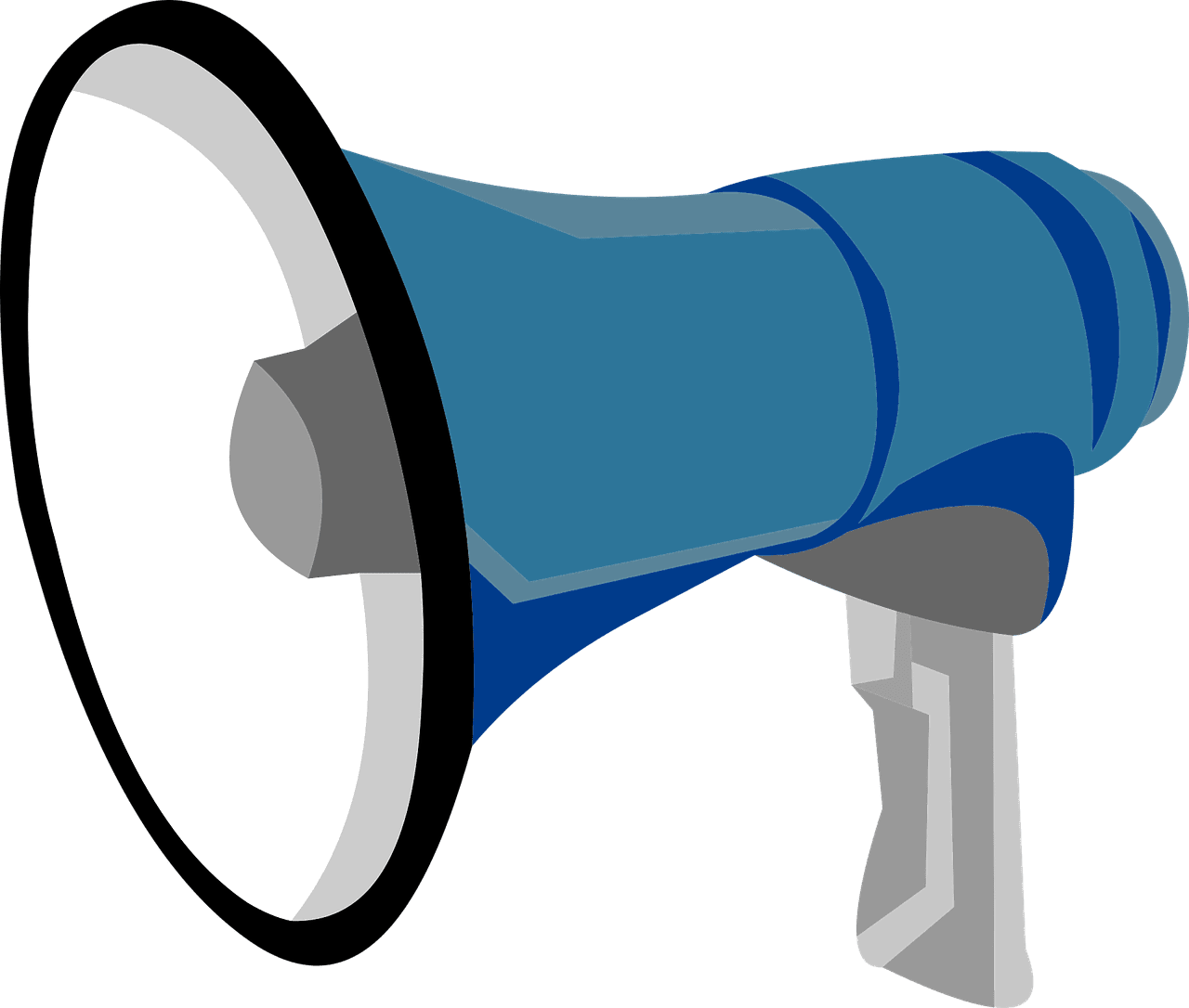 Megaphone loudspeaker graphic vector clipart