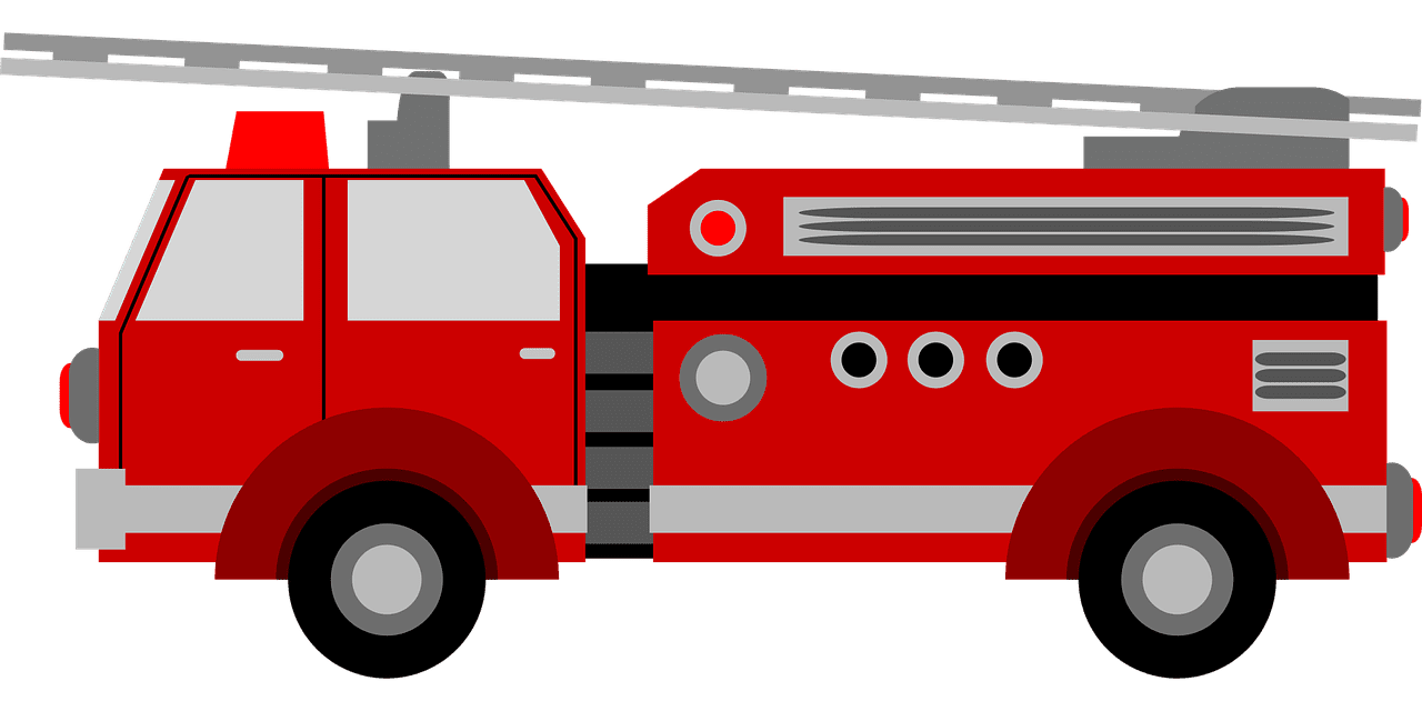 Fire truck firetruck vector art graphics clipart