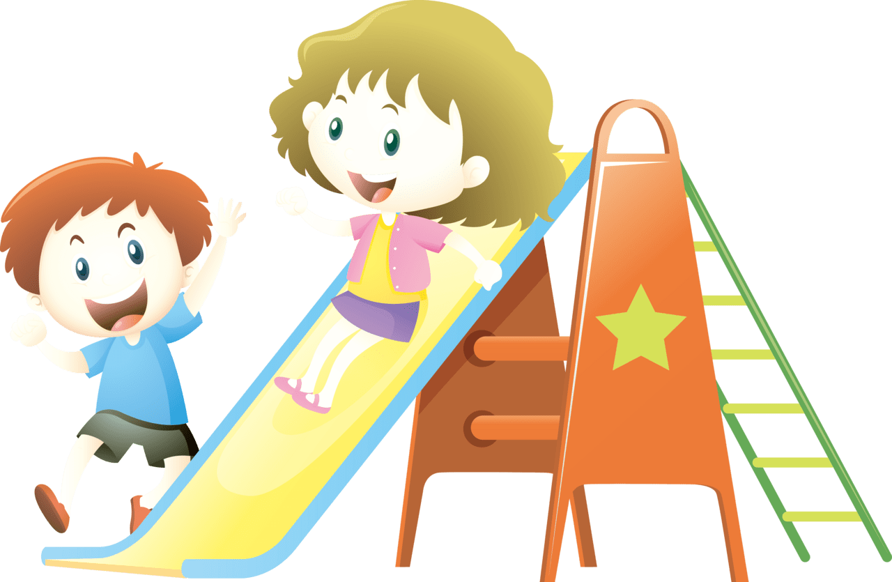 Child playground slide kids playing slid clipart clip art