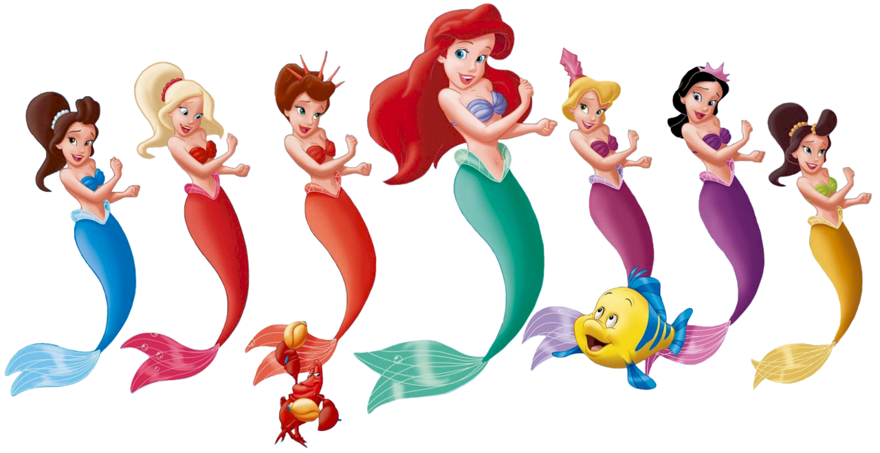 Mermaid pin page clipart image 2