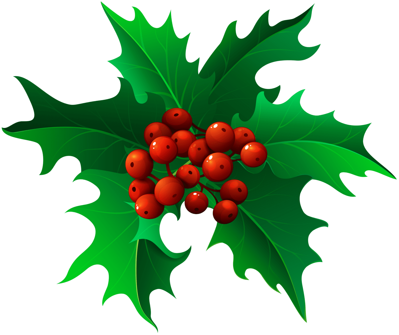 Christmas holly mistletoe clipart high quality images and