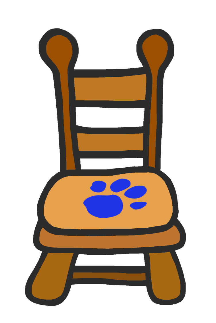 Blue clues chair with pawprint by nbtitanic deviantart clipart clip art