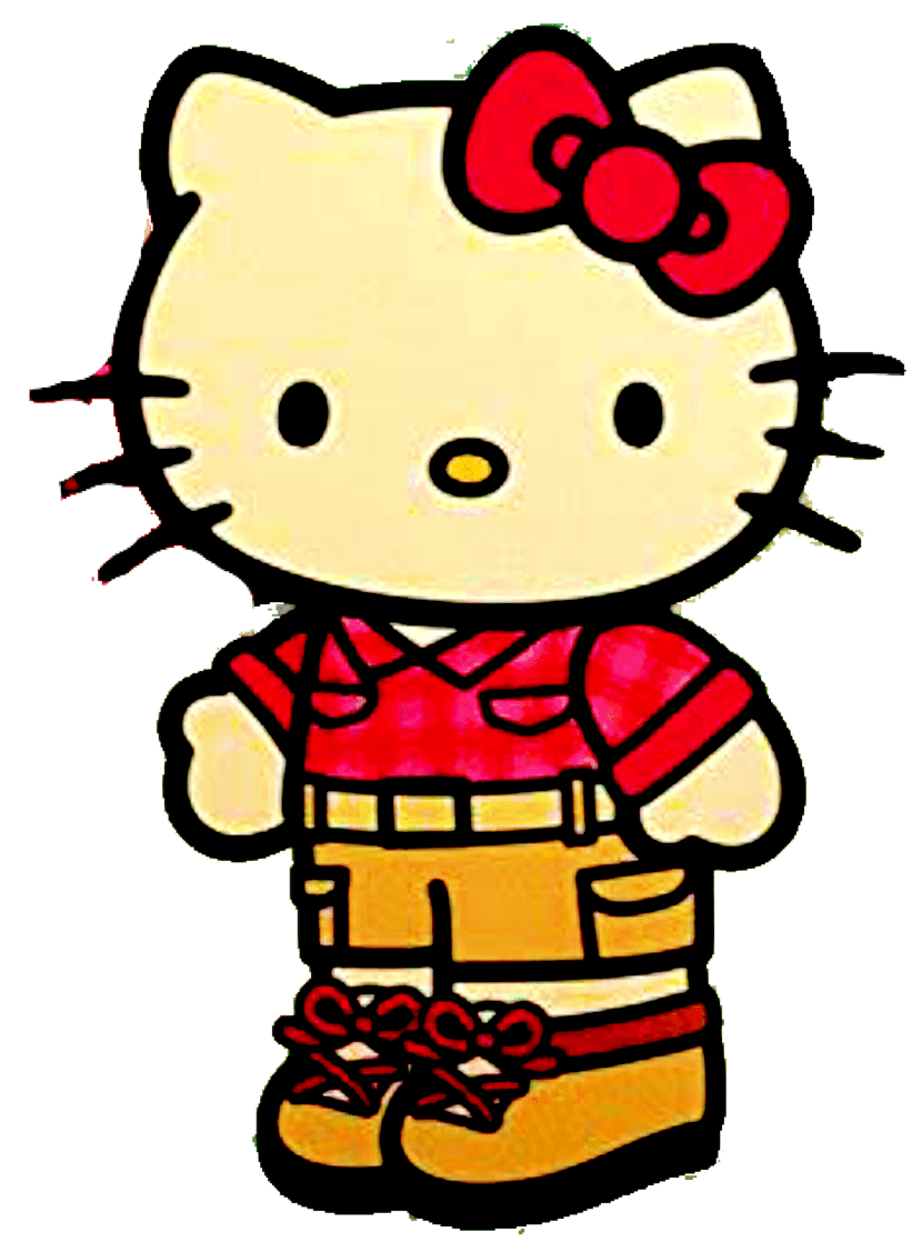 Hello kitty pin page clipart clip art 3