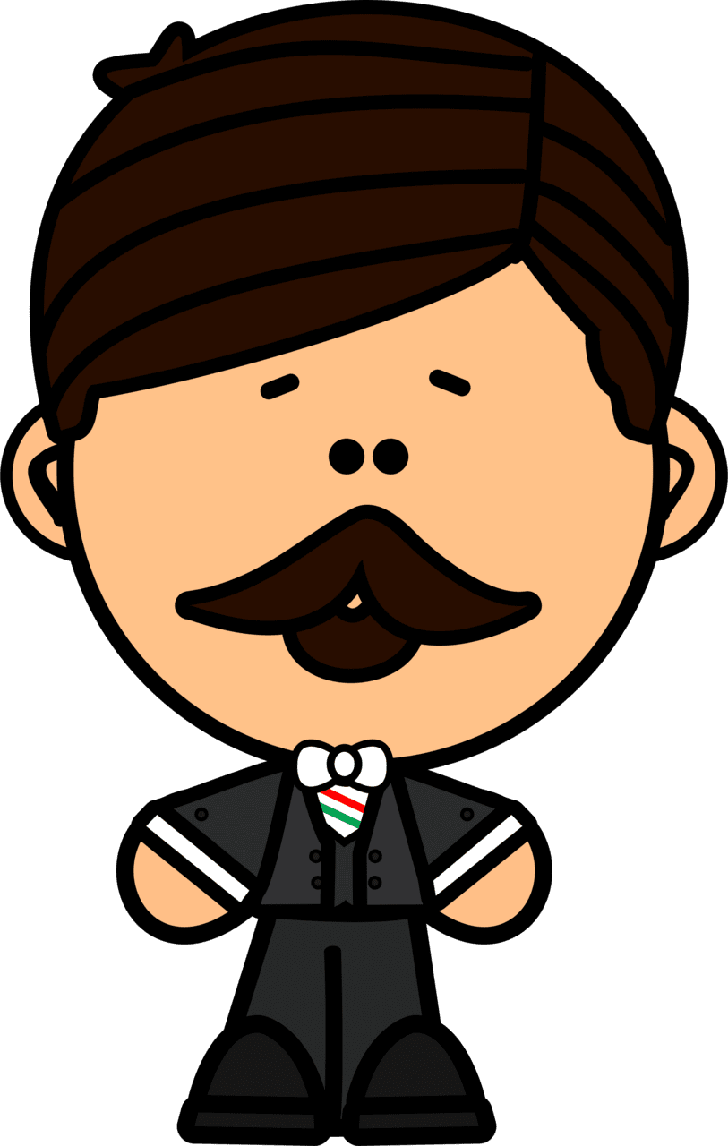 Mustache pin page clipart vector