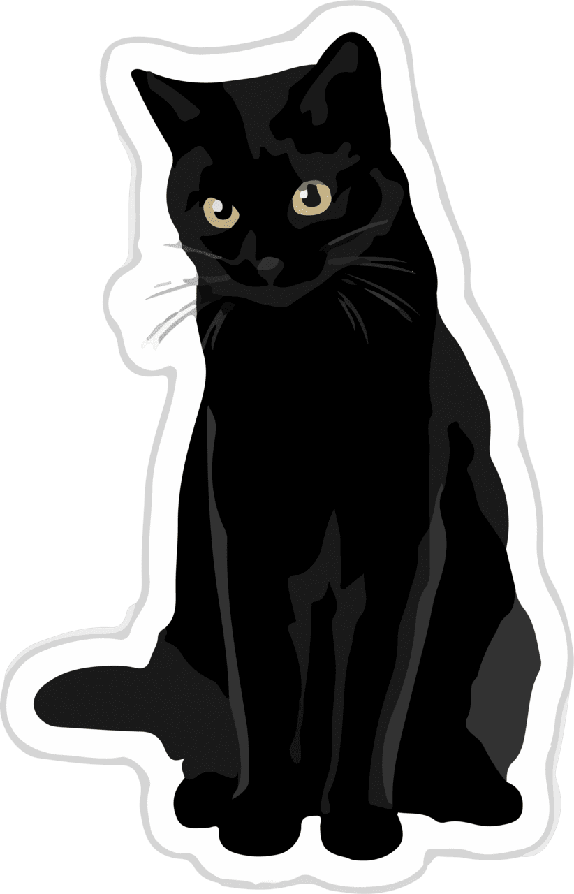 Black cat clipart photo 2