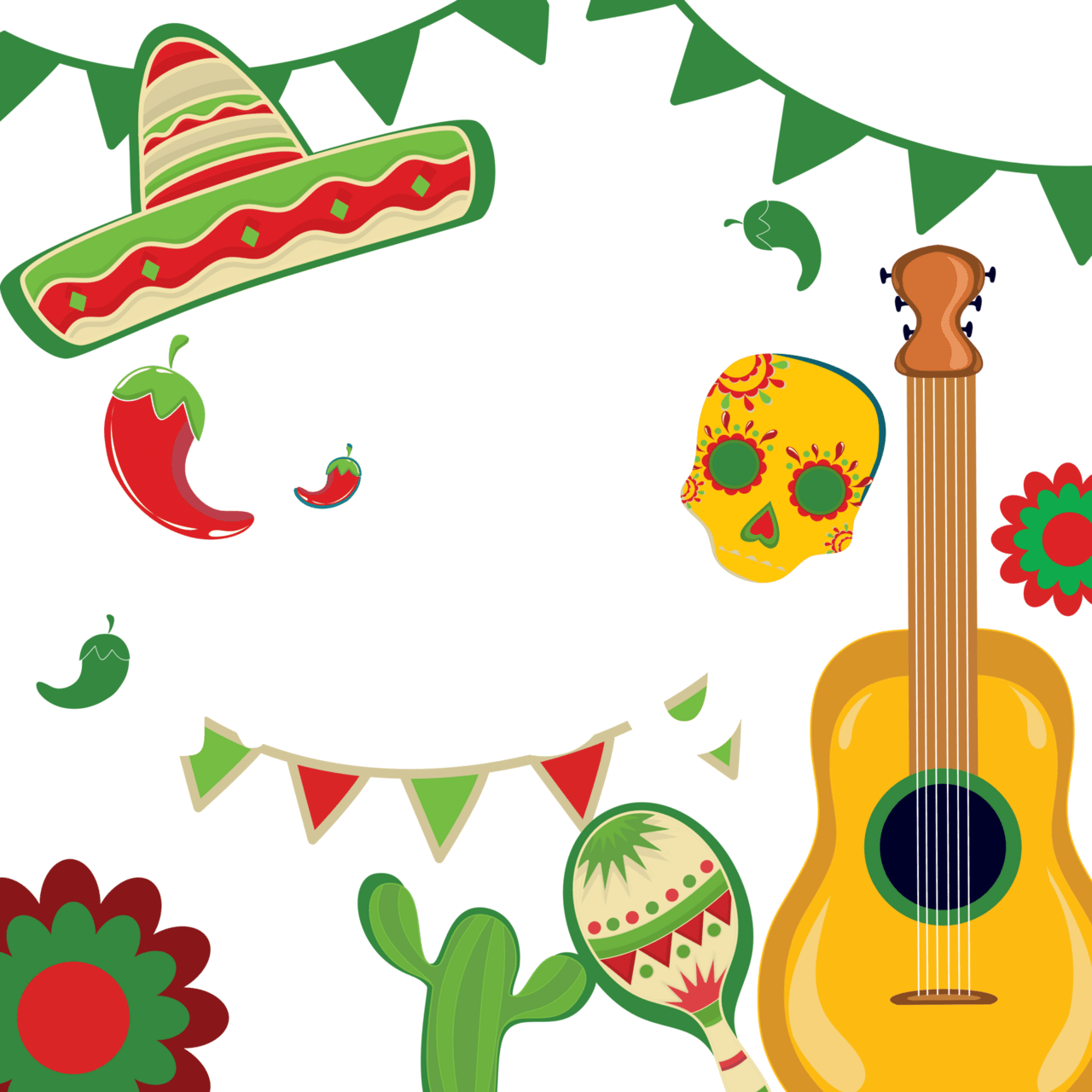 Cinco de mayo mexican fiesta cad poster invitation clipart photo