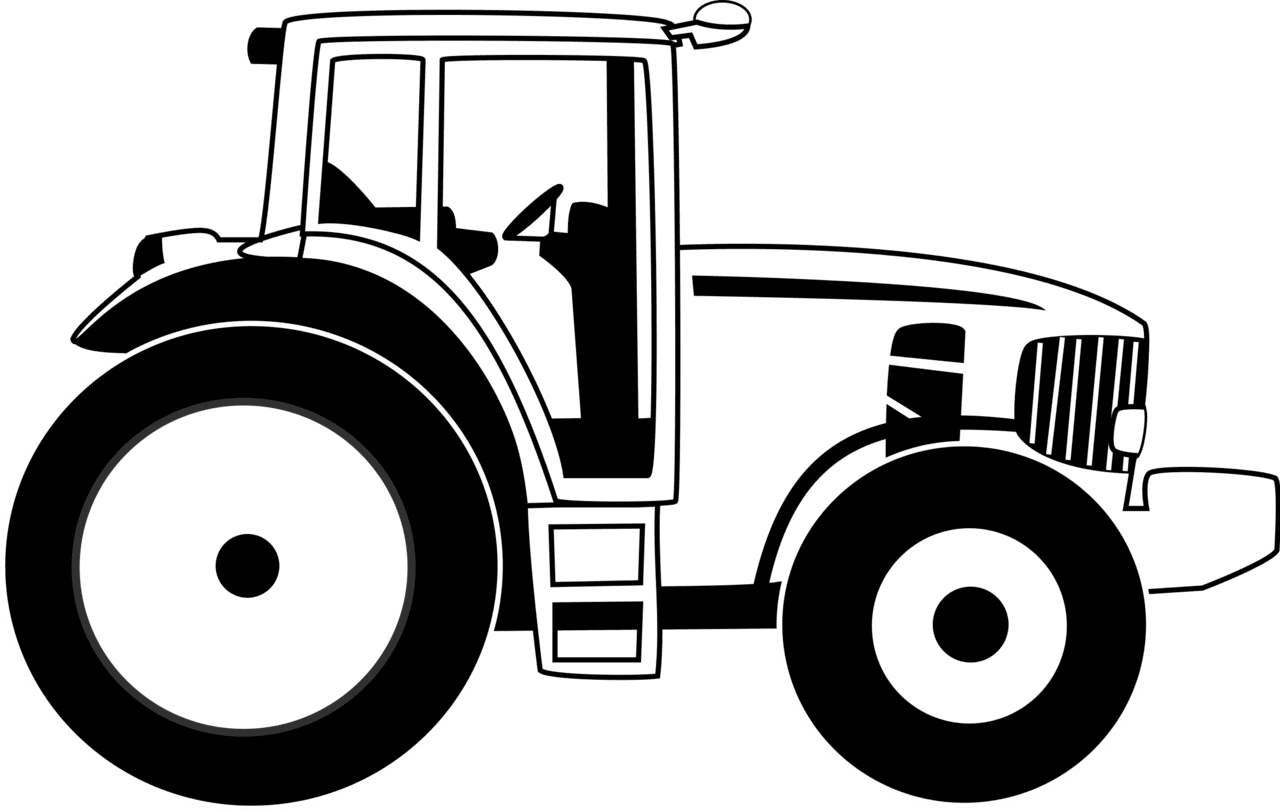 Tractor clipart black and white picture