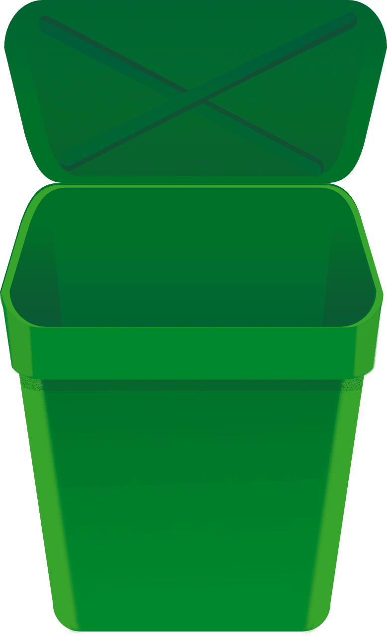 Trash can bin lid vector graphic clipart