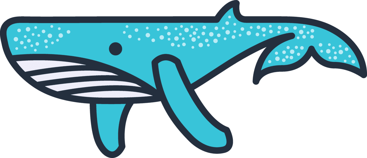 Whale pin page clipart vector