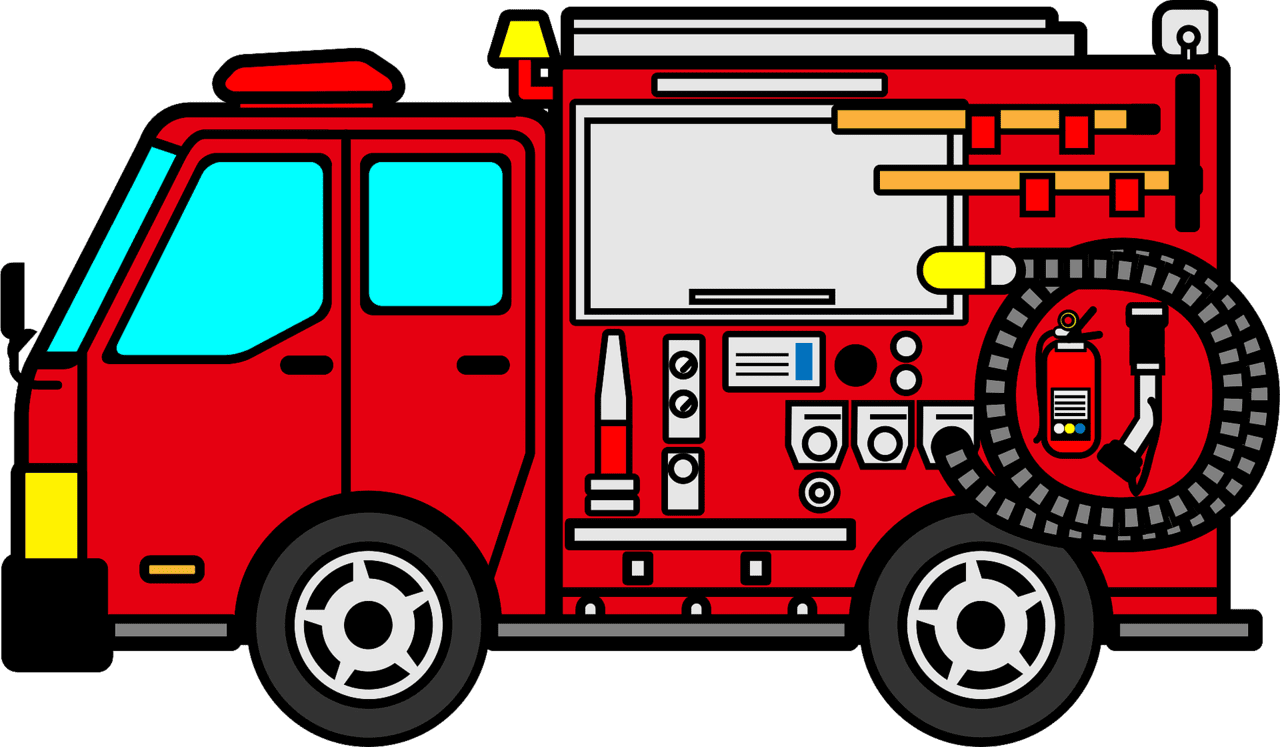 Fire truck vector clipart images