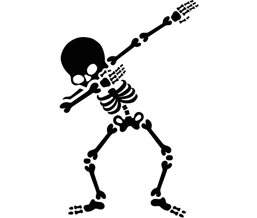 Skeleton framed art prints society clipart photo