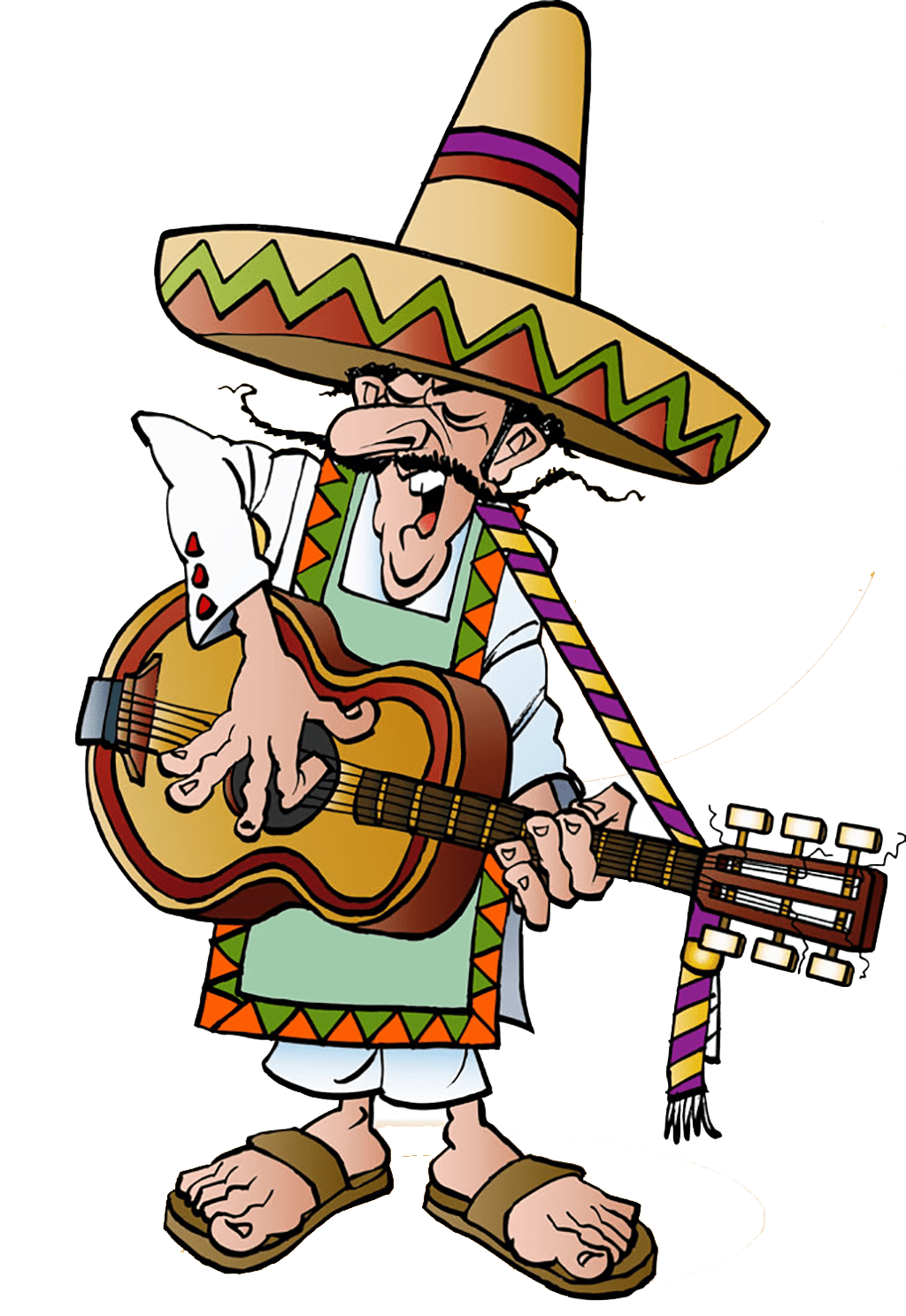 Cinco de mayo his guitarist guitar man clipart picture