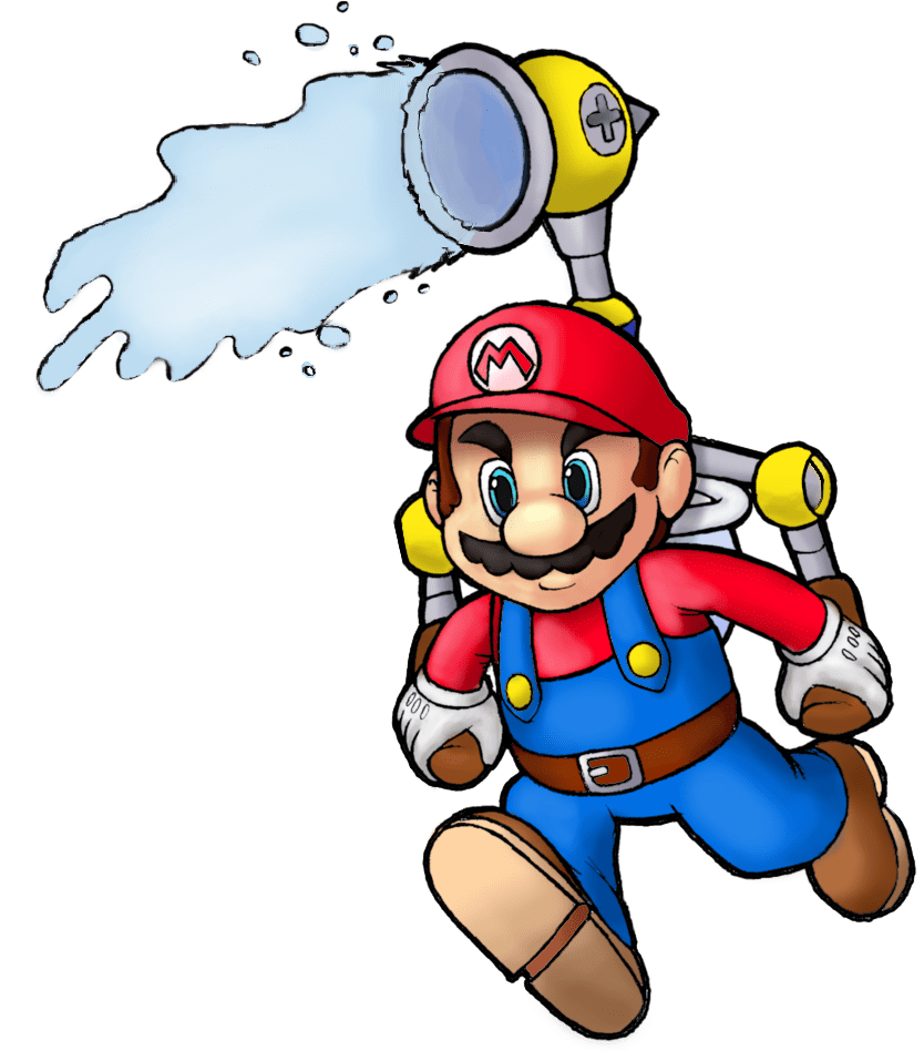 Mario and fludd jump in color by realarpmbq deviantart clipart photo