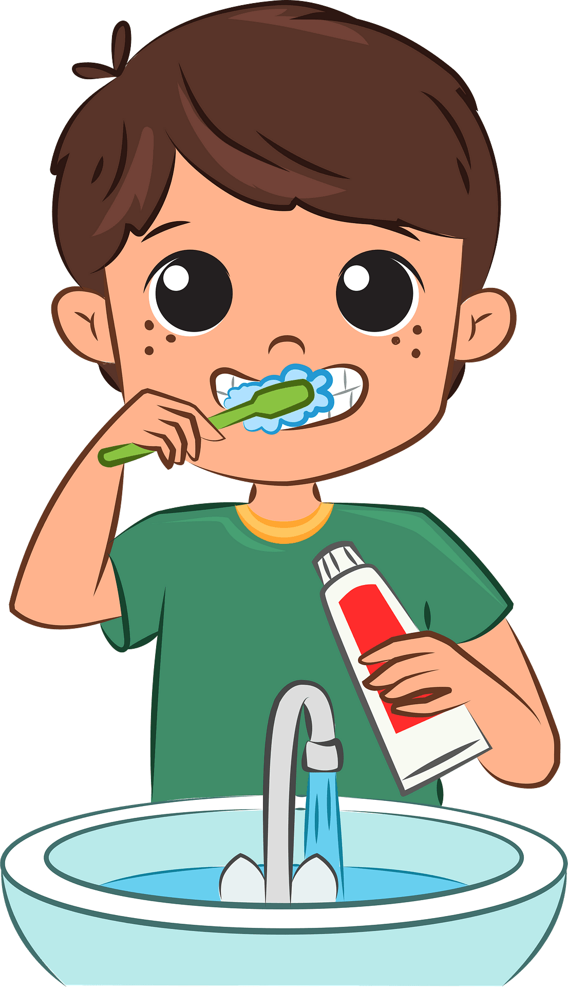 Brush teeth brushing clipart vector