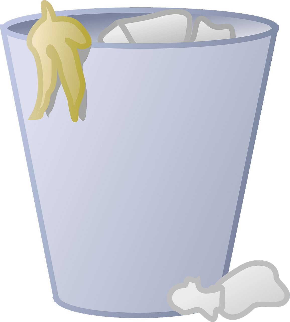 Trash can rubbish waste vector graphic clipart