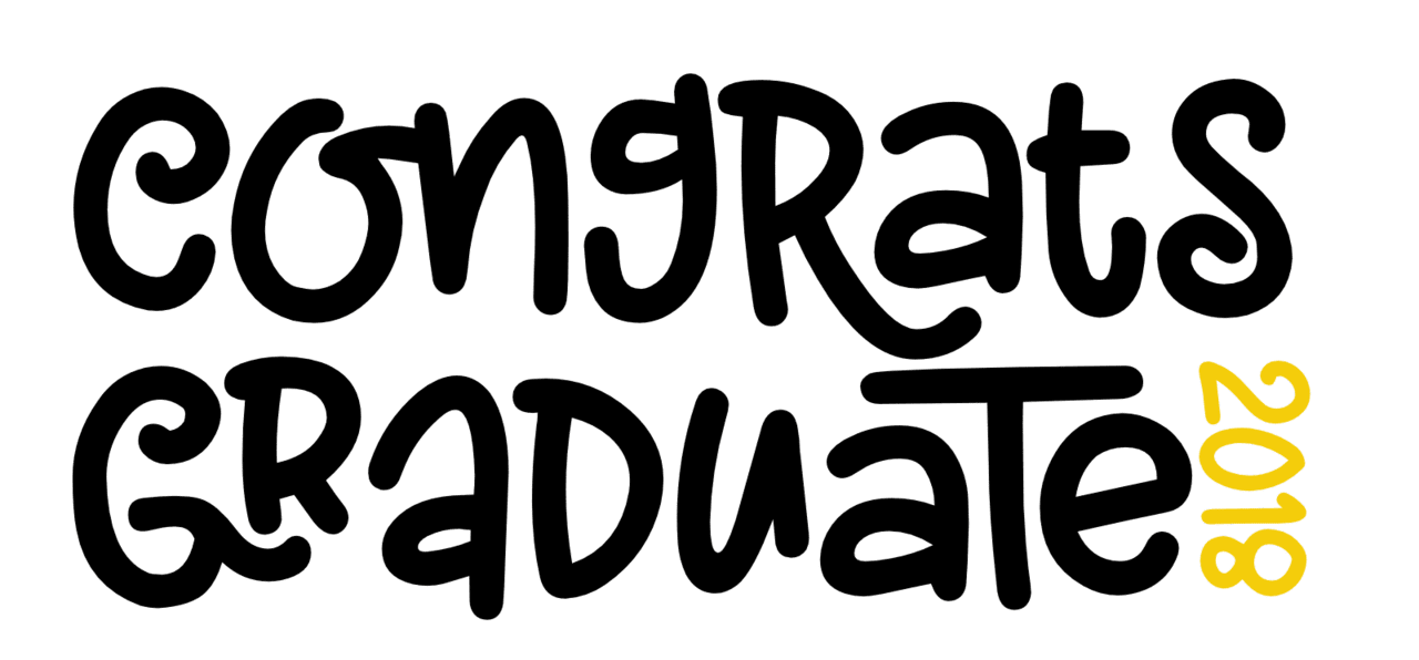 Congrats graduate celebration heart clipart vector