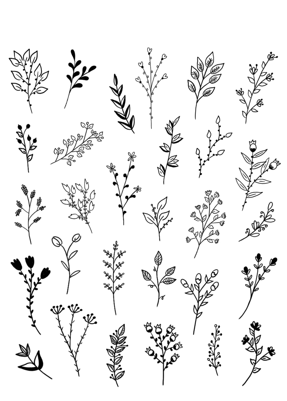 Flowers black and white pin page clipart free 4