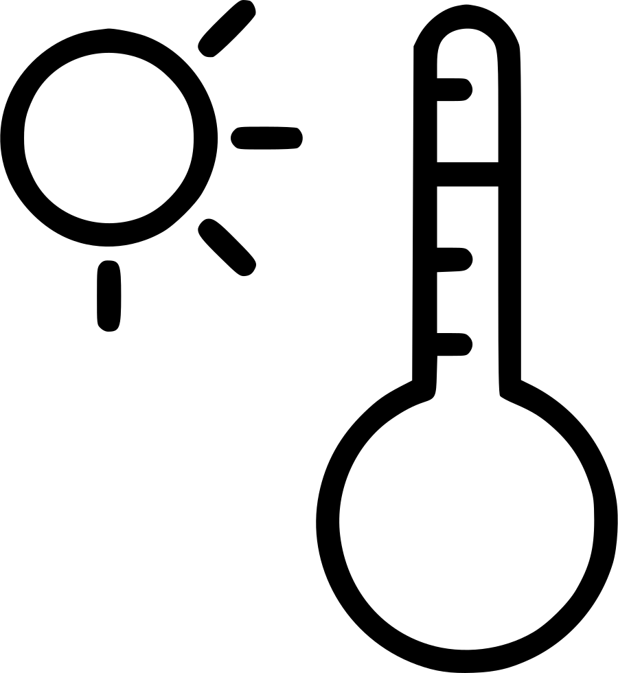 Thermometer and sun clipart photo
