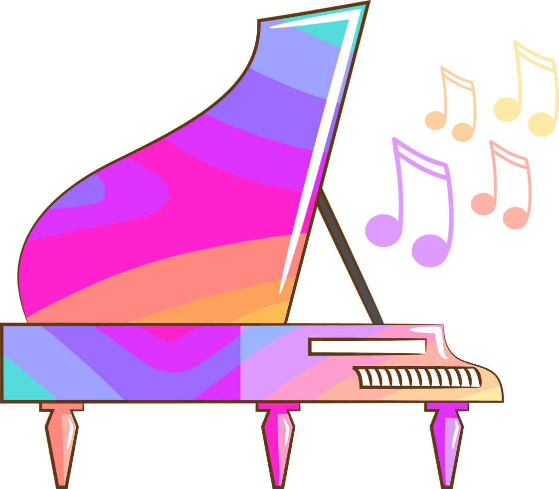 Piano graphic clipart design free