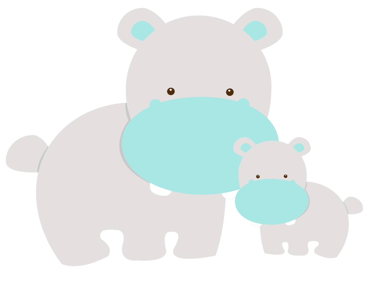 Hippo pin page clipart vector 3