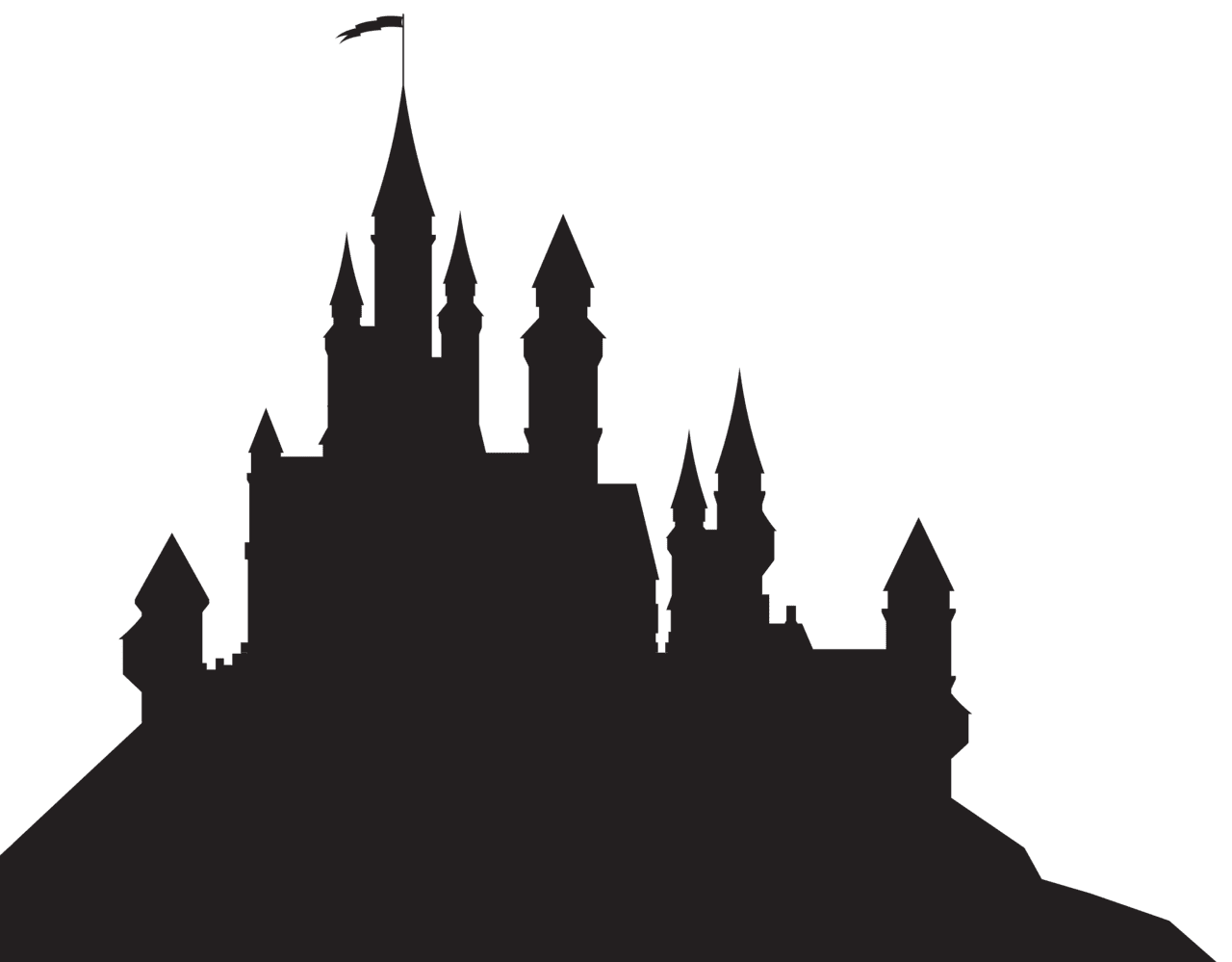 Castle pin page clipart image