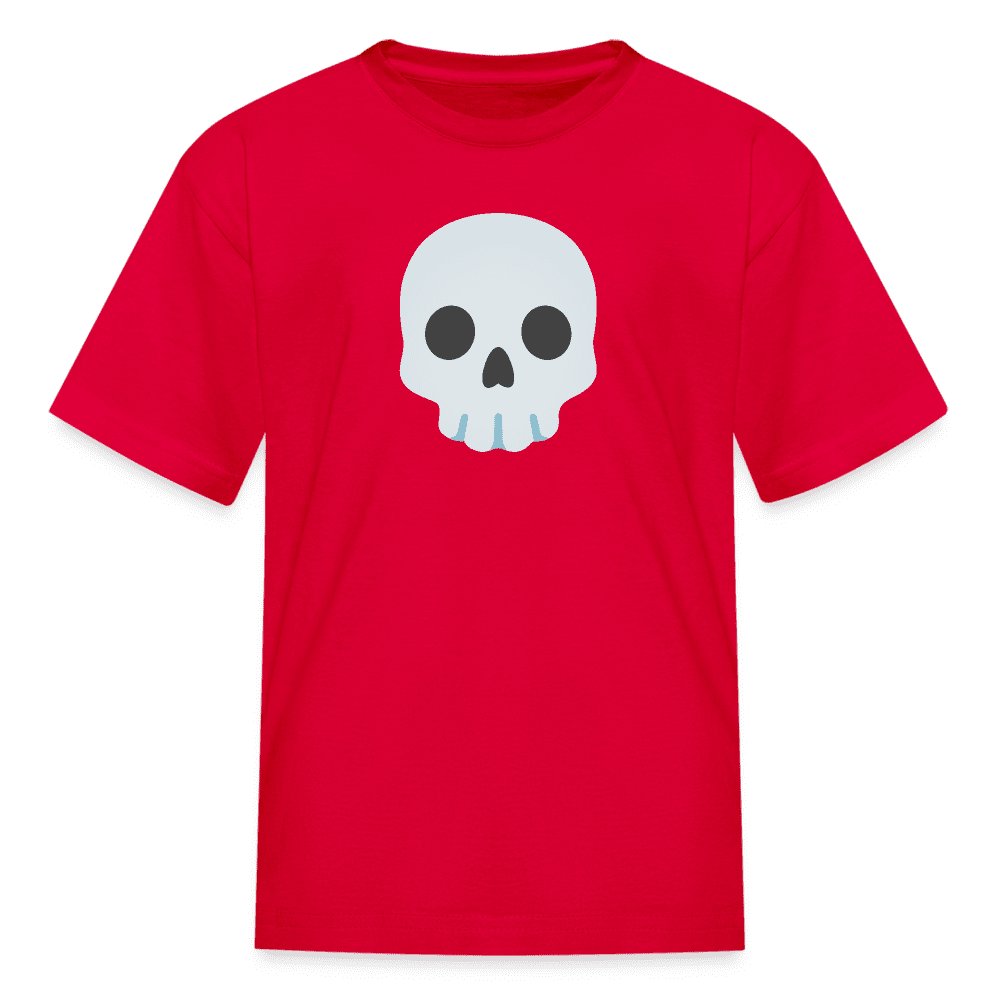 Skull noto color emoji kids shirt clipart background