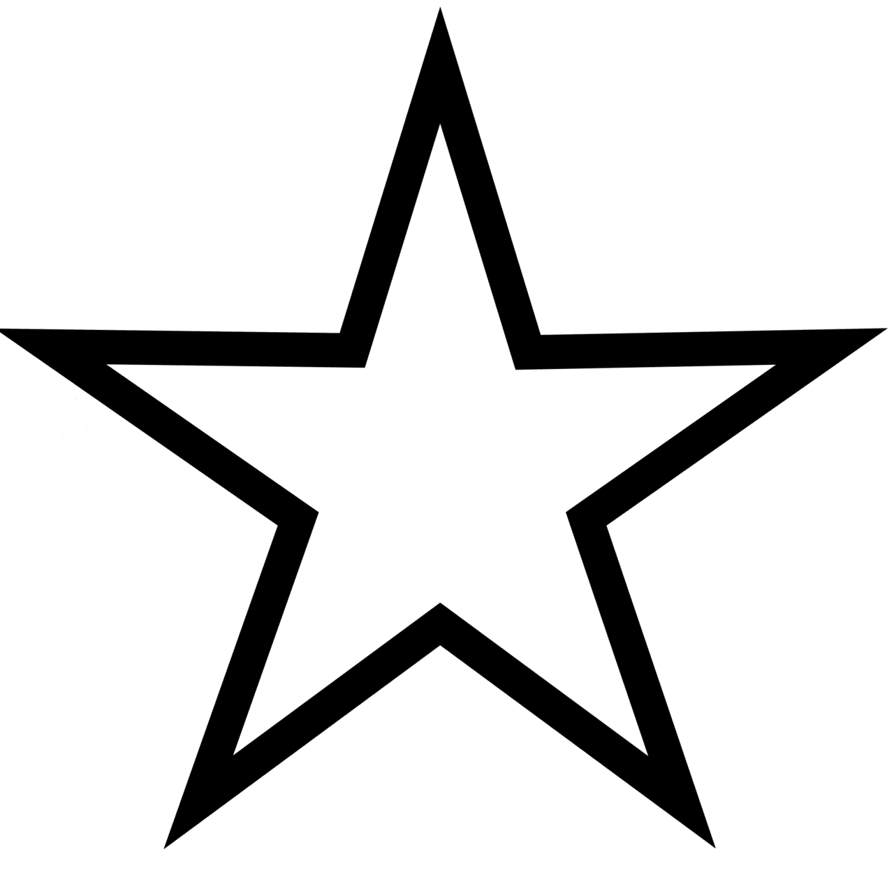 Star clipart black and white image 2