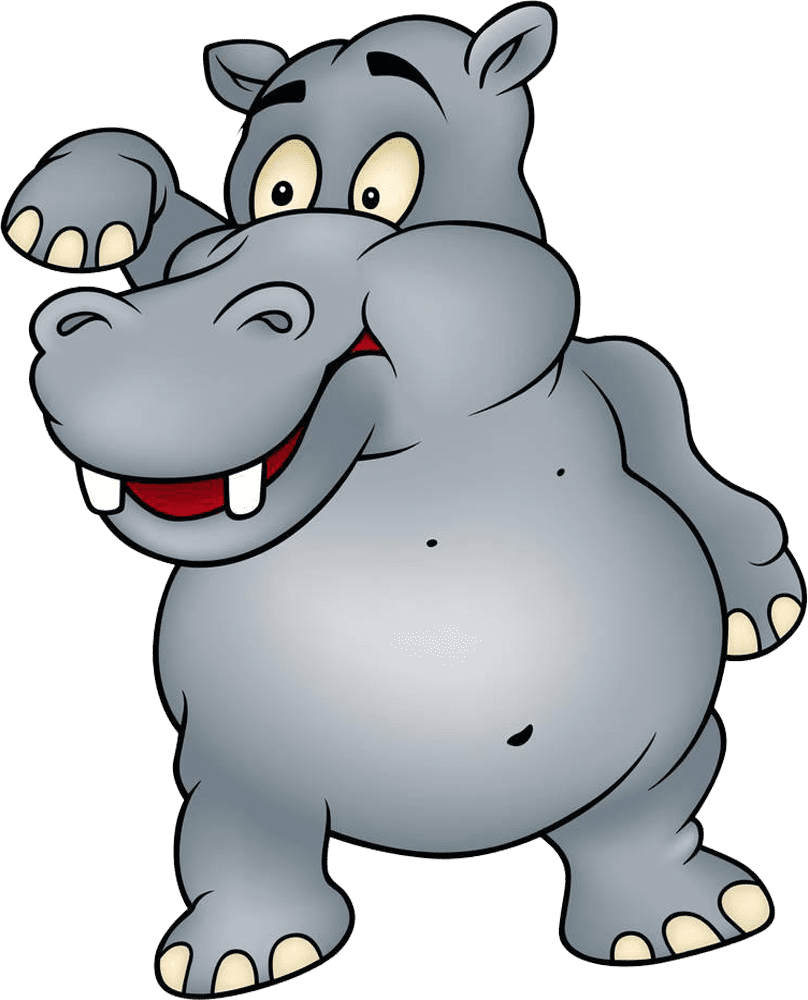 Hippo pin page clipart clip art