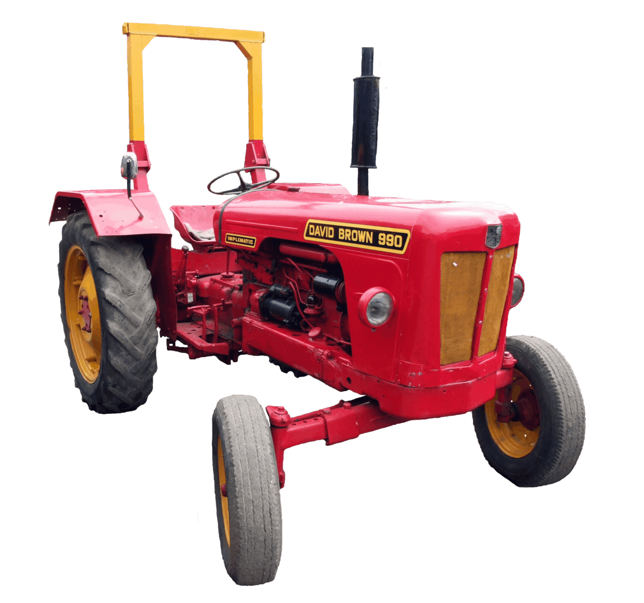 Red tractor classic clipart image