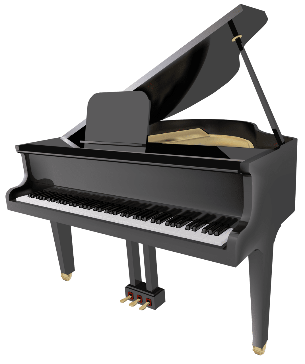 Grand piano vector and with clipart