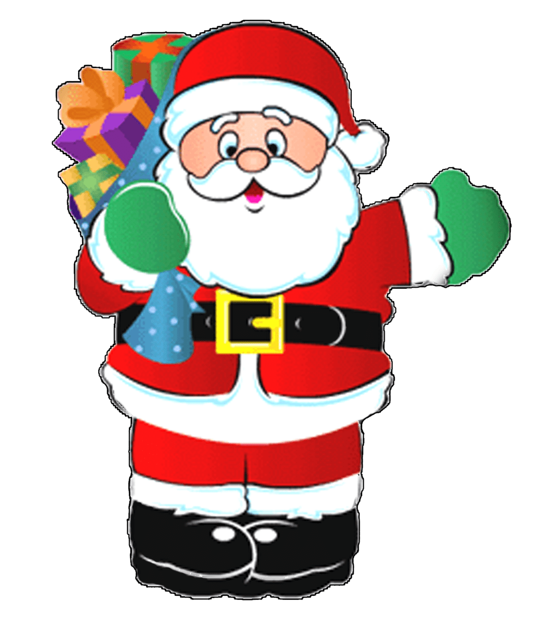 Mustache santa clause clipart transparent