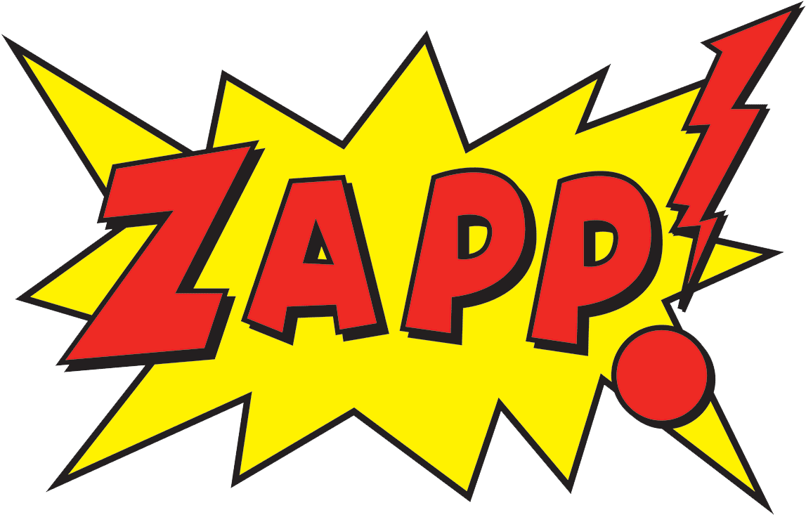 Superhero zap clipart image